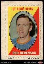 1970 Topps O-Pee-Chee Sticker Stamps #2 Red Berenson Blues 2 - GOOD