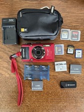 Olympus Stylus Tough TG-2 12.0MP WiFi GPS Waterproof Shockproof RED Camera xtras