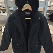 Hawke Co Boys Hooded Basic Coat Outfitter Black Size 14/16