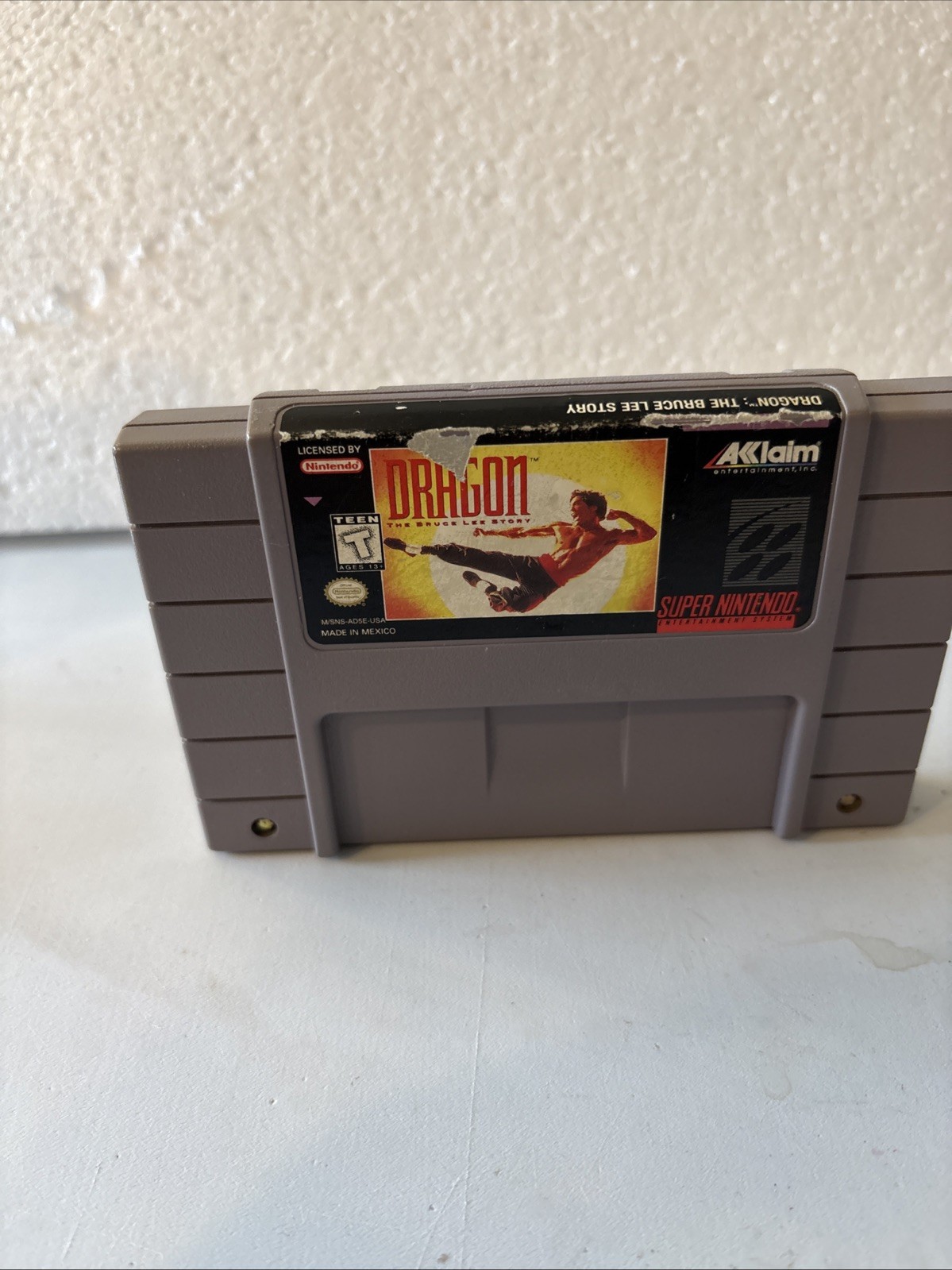 Dragon: The Bruce Lee Story Super Nintendo Cartridge SNES