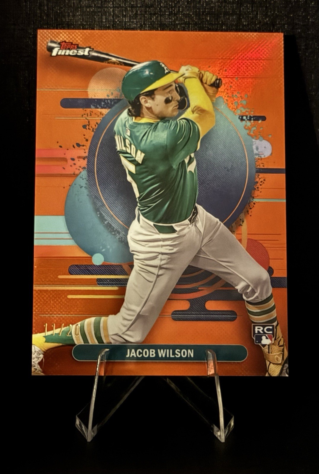 2025 Topps Finest Jacob Wilson Orange Uncommon RC Rookie /20