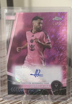 2024 Topps Chrome Mls - Autographs Jordi Alba #CA-JA Pink Shimmer Refractor /50