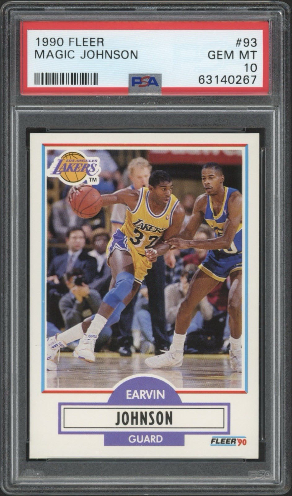 1990 Fleer Magic Johnson #93 PSA 10 GEM MT HOF Los Angeles Lakers
