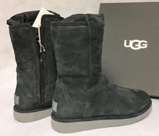 UGG Women's Abree Short Classic Grigio Grey Boots 1009250 Luxe Collection Size 5
