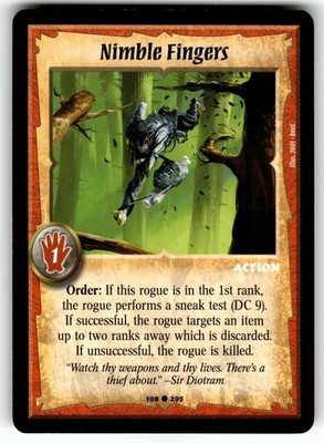2001 Warlord: Saga of the Storm Base Set Card 198/295 C Nimble Fingers