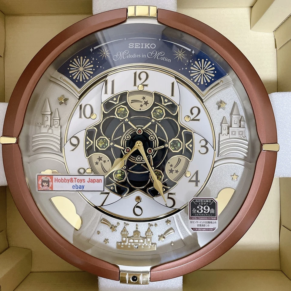 SEIKO Clock RE601B Horloge Murale Musicale Modèle 30ème Anniversaire Motion C...