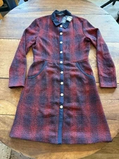 Maje Renitia Tweed Mini Shirt Dress Size 4 See Description New With Tags