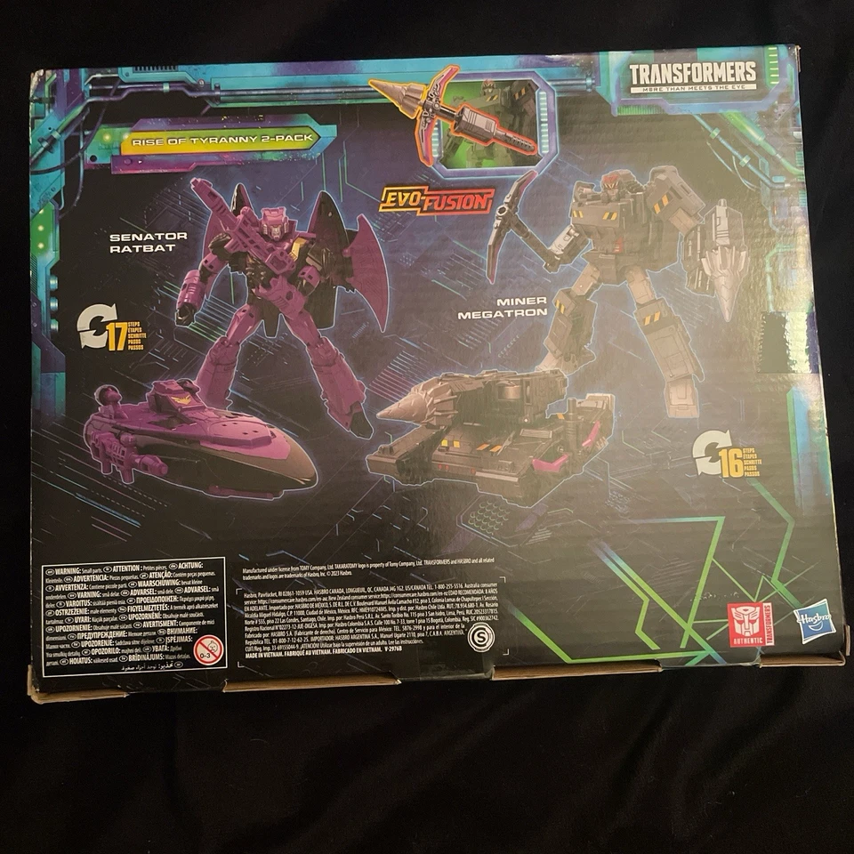 Трансформеры: Наследие: Эволюция: Восстание тирании, 2 шт. SEALED - Мегатрон и Крысбат - Изображение 2 из 4