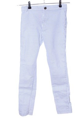 MANGO BASICS Stoffhose Damen Hose Gr. DE 34 weiß-stahlblau Casual-Look