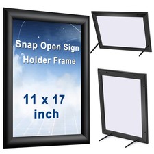 2 Pcs Black, 11 x 17 Inch, Front Load Easy Open Snap Frame Poster/picture Fra...