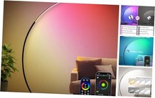 RGB Floor Lamp with 3 Color Temperatures, Ultra Bright Matte Black-RGBCCT