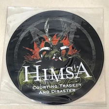 HIMSA Courting Tragedy... Picture Disk LP RARE BLACK PROMO Punk Metal SXE