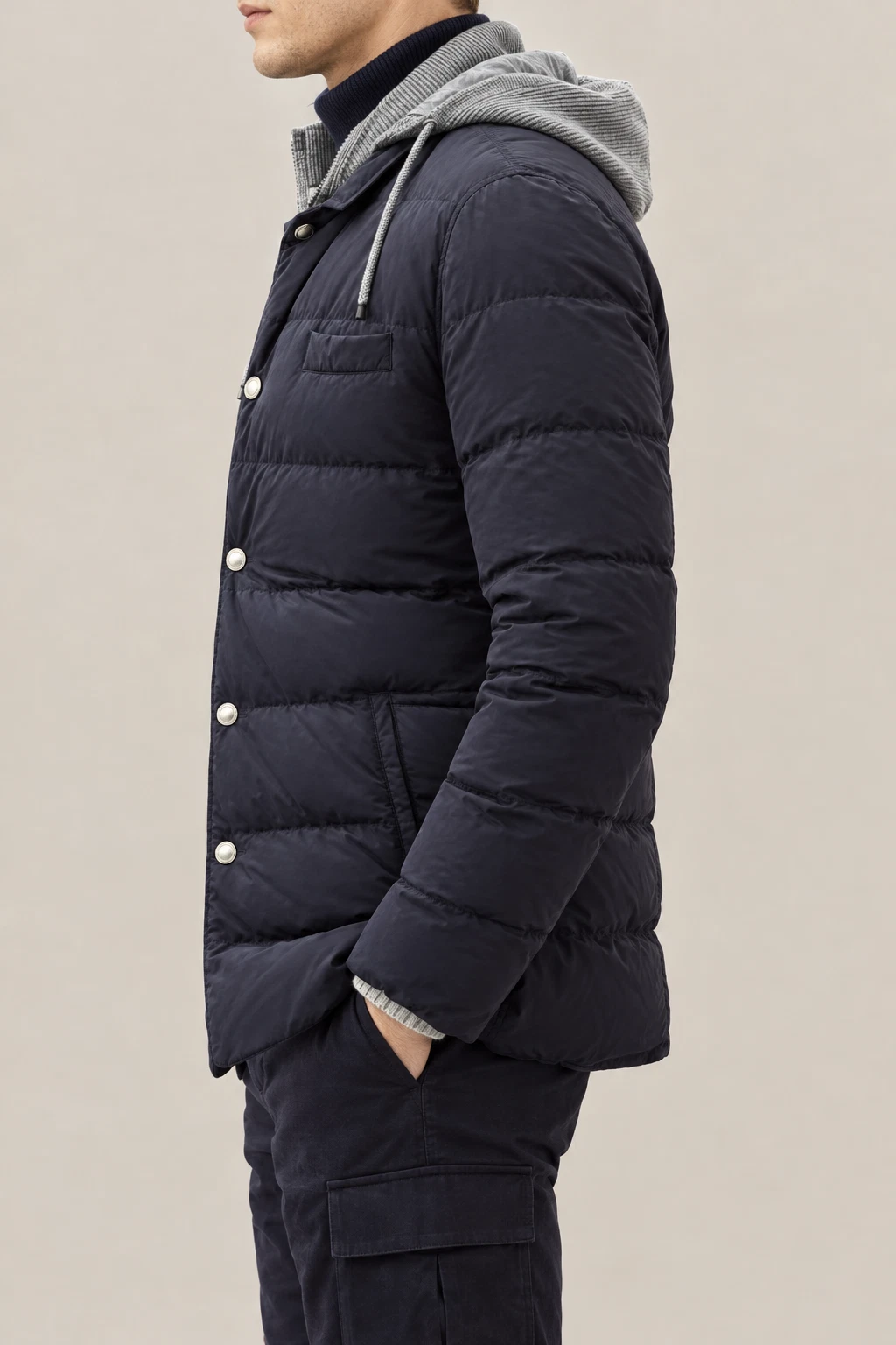BRUNELLO CUCINELLI MEN'S NAVY QUILTED JACKET MSRP $6595 (XL) image 3