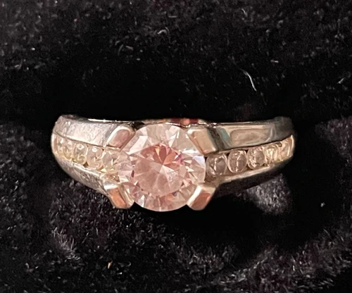 Vintage Silver Stamped 925 Multi Stone Set Ring Size N