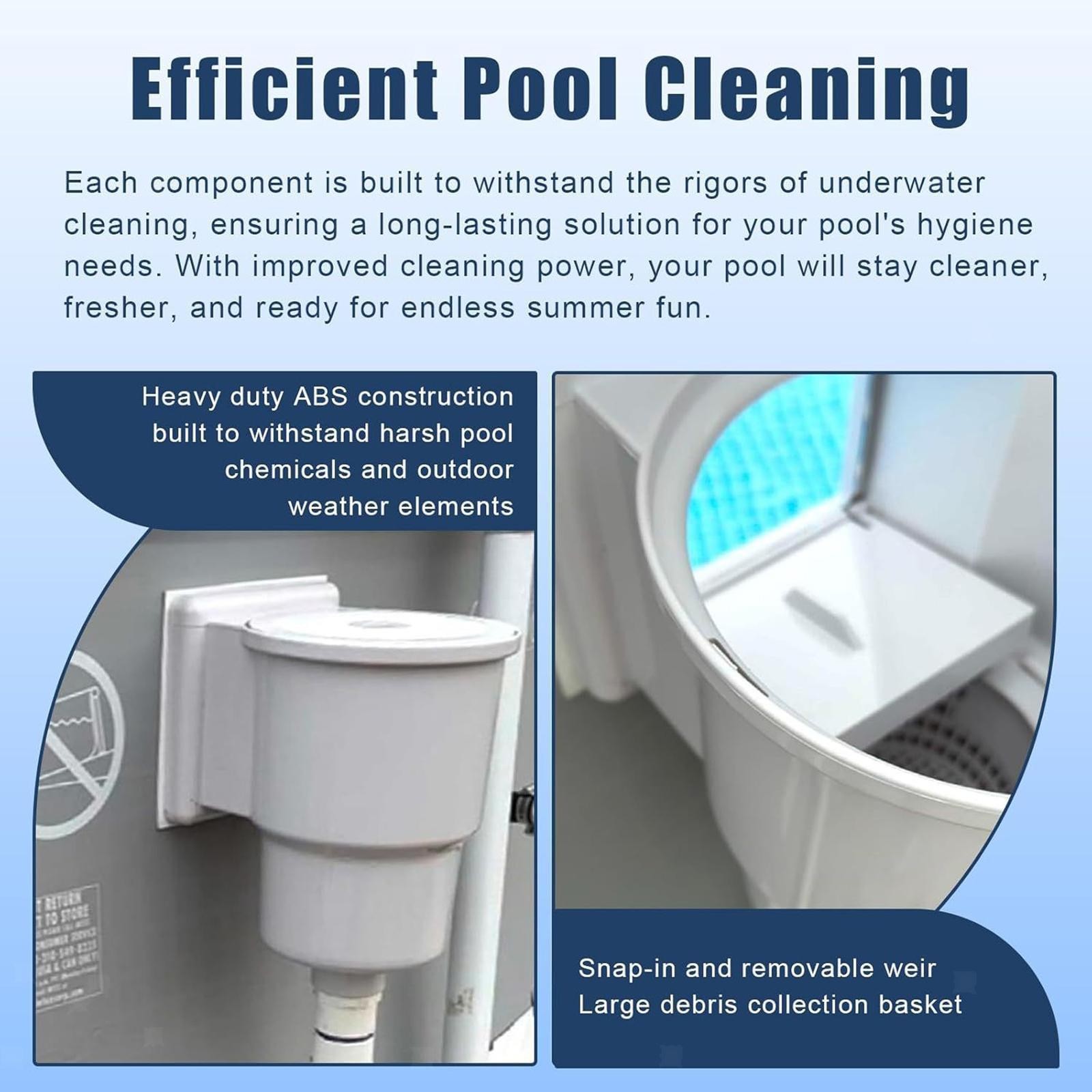 Piscina -Skimmer Reparaciones Premium Boca Ancha para Sobre el Suelo