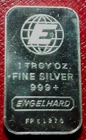 Vintage Engelhard Large E Bar 1 Troy oz. .999 Fine Silver-A Desirable Bar-270