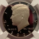 2025 S Silver Proof Kennedy Half Dollar 50C NGC PF70 Ultra Cameo