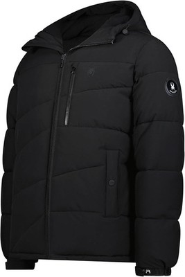 NEW Spyder Mens Flex Shell Puffer Jacket Coat w/ Fleece Lining Black XL $229