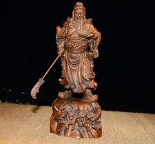 Wood Carving Home Arts Crafts Statue Wooden Handcrafted God Of War Loyalty