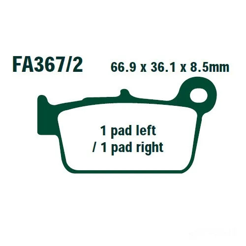 Bremsbelag BremsbeläGe EBC FA367 2R Hinten FüR Beta RR 250 2T Racing 2014-2015-image