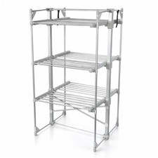Image of 3 Tier Electrical Heated Folding Clothes Horse Airer Dryer with 36 Heated Rails