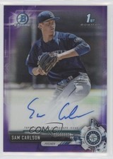 2017 Bowman Draft Chrome Pick Purple Refractor 225/250 Sam Carlson Auto 0v09