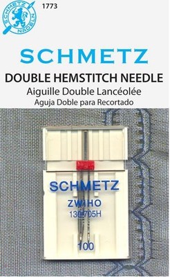 Schmetz Size 100/16 Double Hemstitch Sewing Machine Needles 1773 130/705H ZWIHO