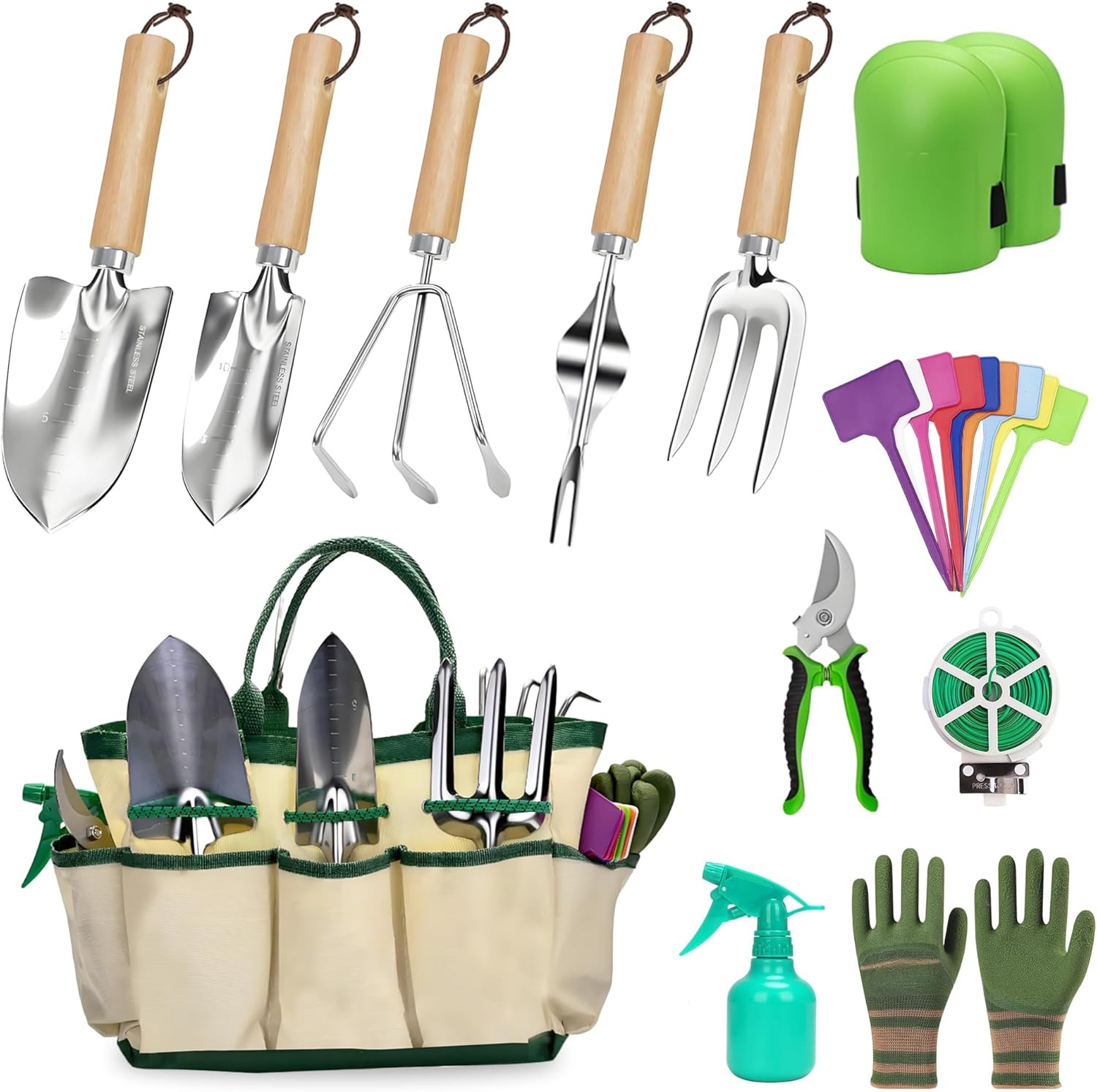 Set Di Attrezzi Da Giardino, 12 Pezzi, Kit Regalo Di Attrezzi Manuali Da Giardin