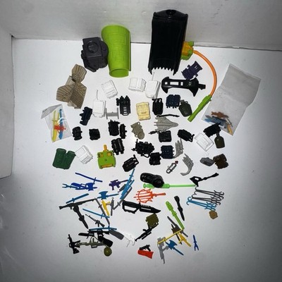 GI Joe Weapons Accessories Lot 100+ pcs 80s 90s Backpacks Guns Parts Mixed