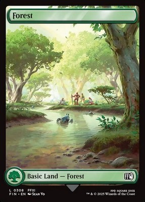 Forest 0308 Borderless Non Foil Common Final Fantasy MTG Near Mint