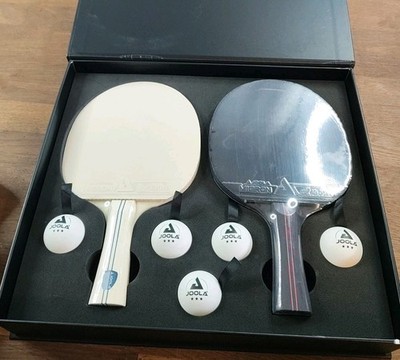 Joola Blizzard & Blackout Ping Pong Paddle Set 2 Schläger, 5 Bälle, Aufbewahrung