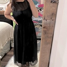 Old Navy Black Sheer maxi Dress size medium new with tags