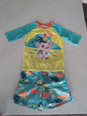 Boys Swim Trunks And Rashguard Pua Heihei Disney Size 6/7