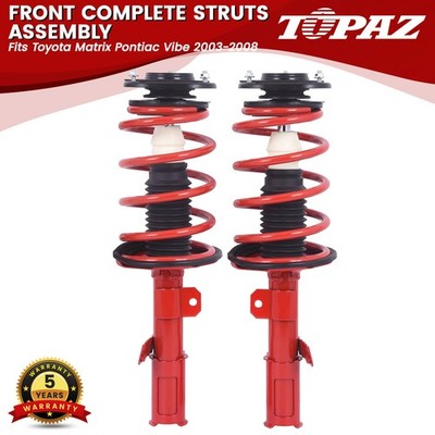 Pair Front Struts w/Coil Spring For Toyota Matrix Pontiac Vibe 2003 - 2008