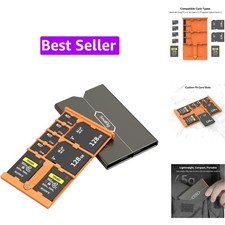 Memory Card Storage Case - 8 Slot Holder for SD, CFexpress Type-A TF Cards ...