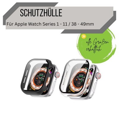 Case For Apple Watch Series 1-11 38-49mm   Protective Glass 360 Degree Cover