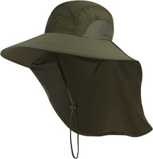 Outdoor Sun Hat for Men with 50 UPF Protection Safari Cap Wide Brim Fishing Hat