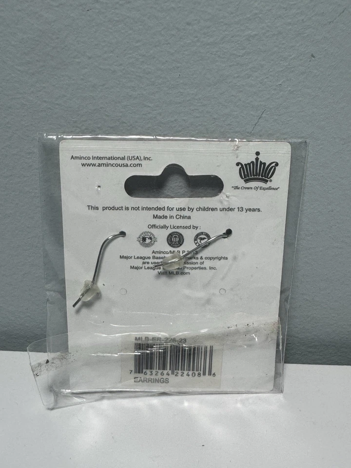 Cincinnati Reds Dangle Earrings MLB Licensed Baseball Jewelry Chrome Red Flower - Image 2 of 2