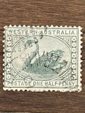 Western Australia. 1885/93. 1/2d Green SG 94a. Used