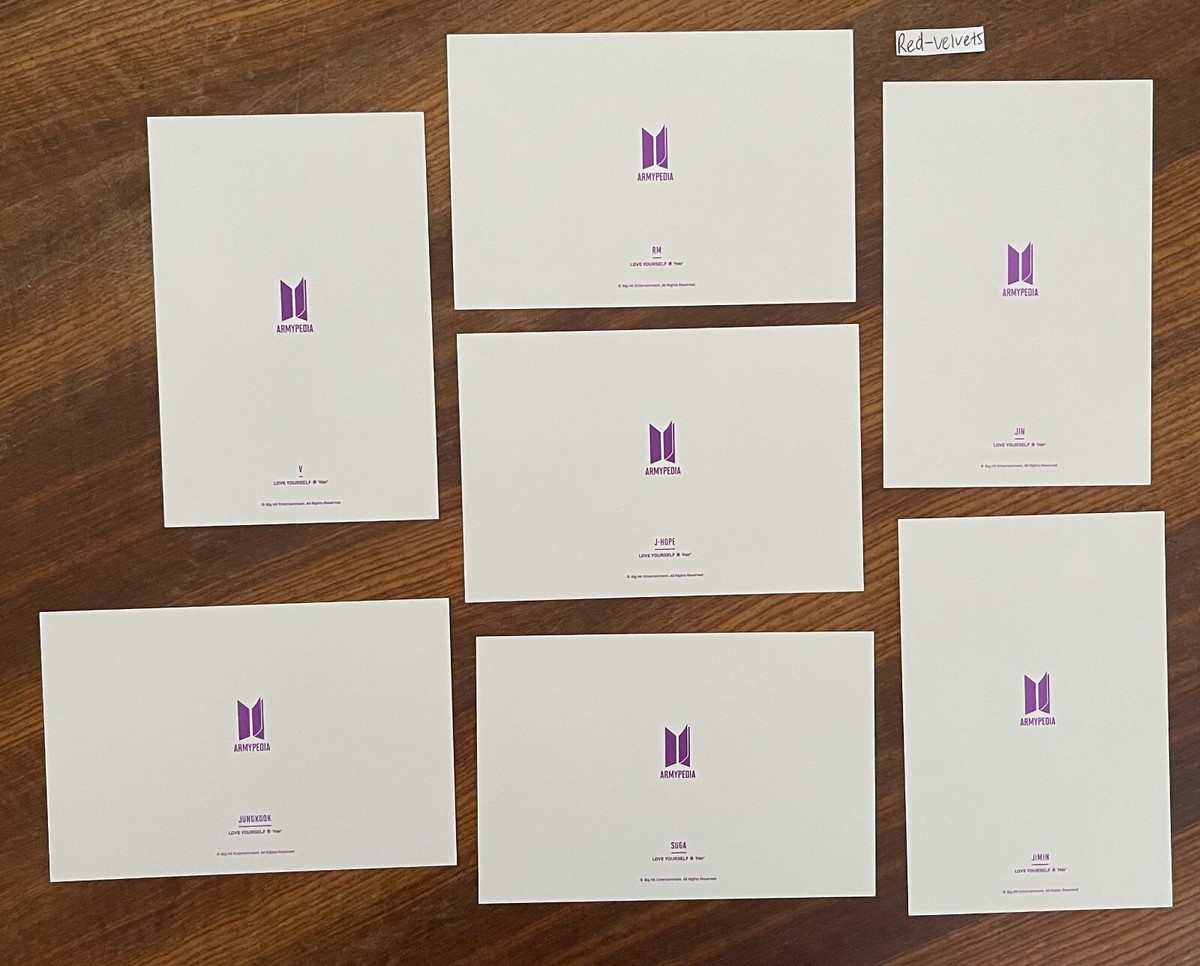 BTS Love Yourself Her Armypedia Postcards | eBay Australia