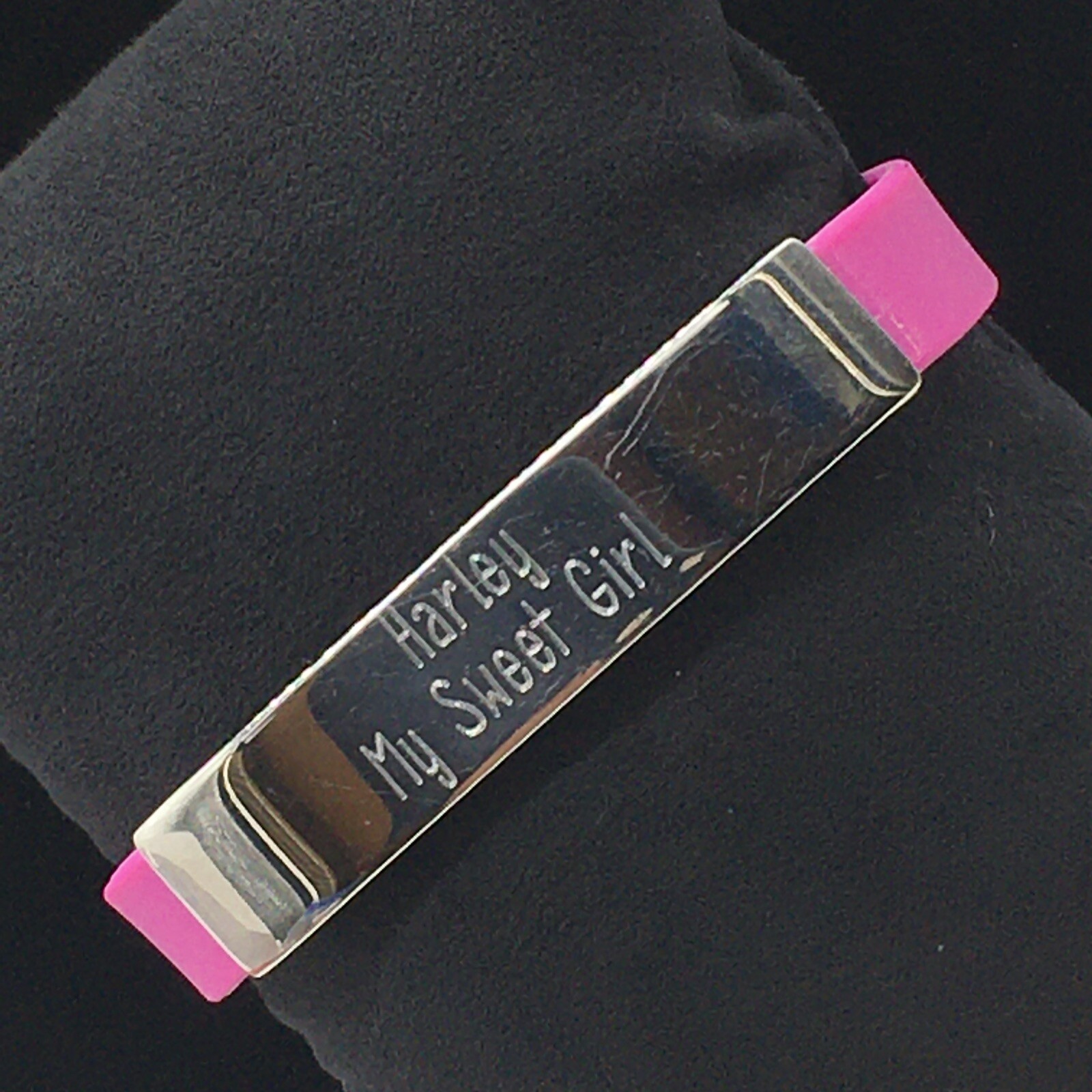 Rustic Cuff Charay Bracelet Monogramed Slider "Ha… - image 4