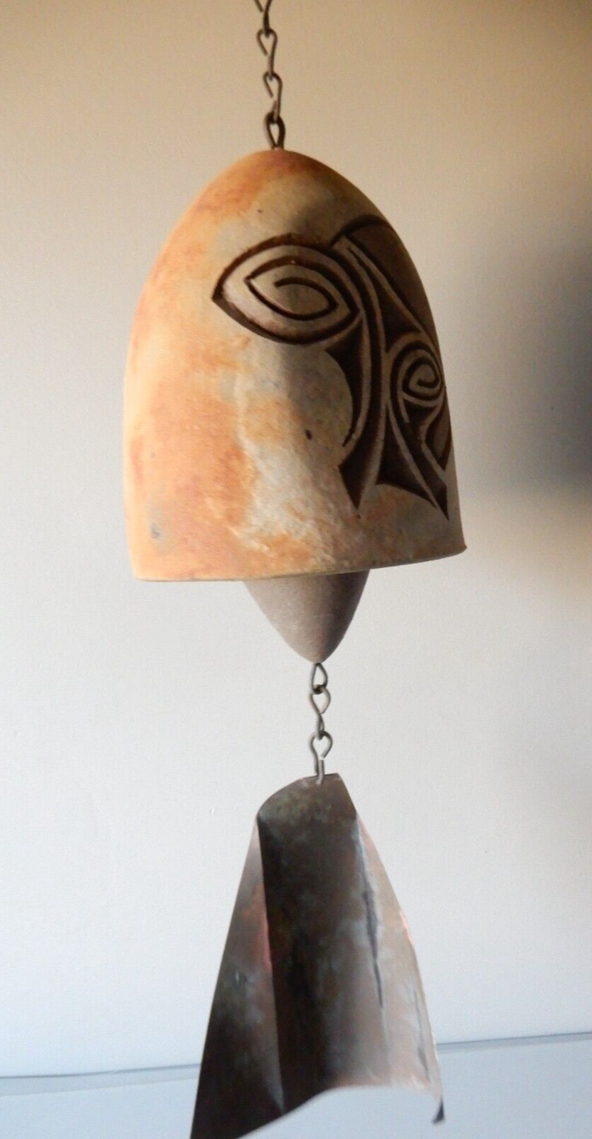 Paolo Soleri Cosanti Arcosanti 6" Ceramic Pottery Windchime Wind Bell, SIGNED