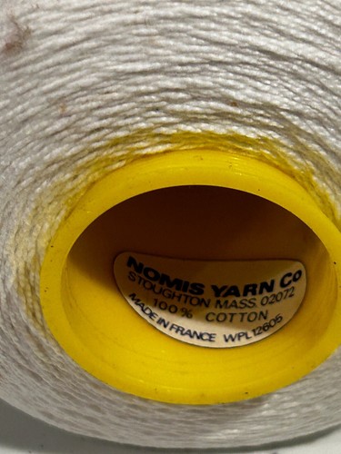 3 rollos de hilo blanco Nomis Yarn Co 100 % algodón hecho en Francia - Imagen 2 de 8