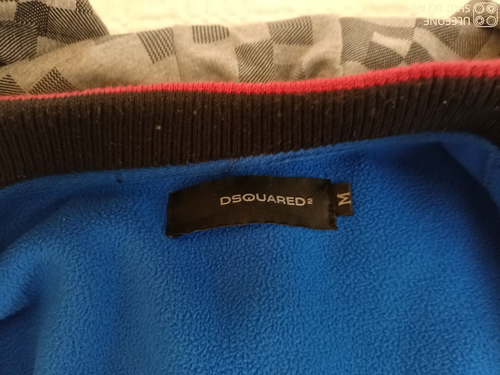 *WOW Mens DSQUARED2 Designer Stylish Biker Black Red Logos Cotton Nylon Jacket M - Picture 15 of 24