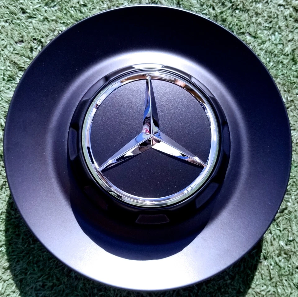 Tapa central negra de fábrica Mercedes Benz llantas forjadas OEM C63 S65 00040011009283 Foto 4 de 4