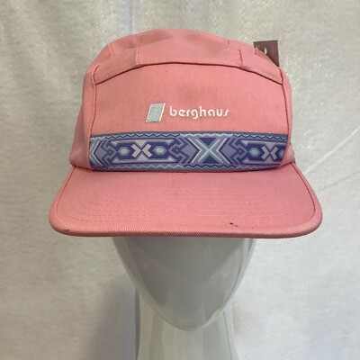 Berghaus Mens Pink AZTEC 100% Cotton Adjustable Drawstring Baseball Cap One Size