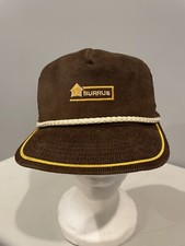 Vintage USA MADE Corduroy Burris Seed Farm Trucker Hat Snapback Cap