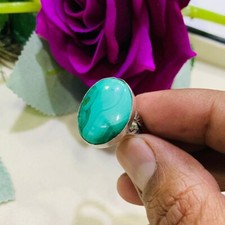 Malachite Gemstone Ring,925 Sterling Silver,Statement Ring,Boho Ring,Gift ForHer