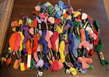 Lot of 70 + Vintage - J & P Coats and Coats & Clark Embroidery Floss and others