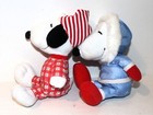 PEANUTS Xmas 2 SNOOPY 7” PLUSH w/ Jingle Bells PAJAMAS & WINTER OUTFIT Whitman — photo 6